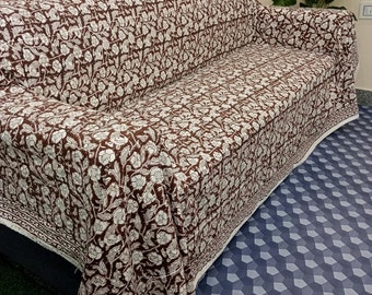 Flowers Print Floral Kantha Quilt Handmade Cotton Kantha Quilt HandBlock Print Bedding Bedspreads Block Print Light Weight Full Size Quilt