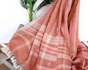 Handmade Bhujodi Wool Throw Blanket | Handwoven Wool Blanket by Skilled Indian Artisans | Timeless Home Decor Piece for Bedroom