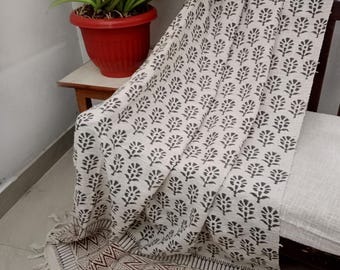 Cotton Throw Blanket - Handmade Boho Chic Blanket for Couch, Bed, or Sofa - Premium Quality, Luxury Throw, Perfect for Home Decor