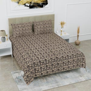 Luxury Leaf print Handmade Kantha Quilt Unique Design Handmade Kantha Bedding Bedspread  Handblock Print Throw Blanket Well-Looking Quilt