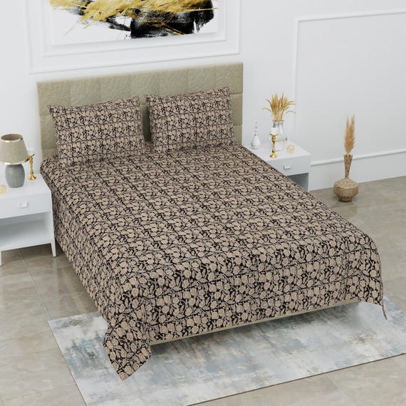 Luxury Leaf print Handmade Kantha Quilt Unique Design Handmade Kantha Bedding Bedspread  Handblock Print Throw Blanket Well-Looking Quilt