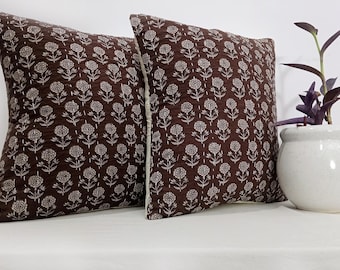 Handmade Kantha Work Hand stitched Pillow Covers Cushion Covers Customize Size Pillows Shames Pillows Hand block Print