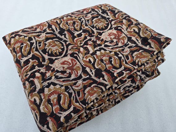 Handmade Kantha Quilt - Indian Block Print Bedding in King Size - Cozy Throw Blanket Ideal for Mother’s Day Gift or Bedroom Makeover