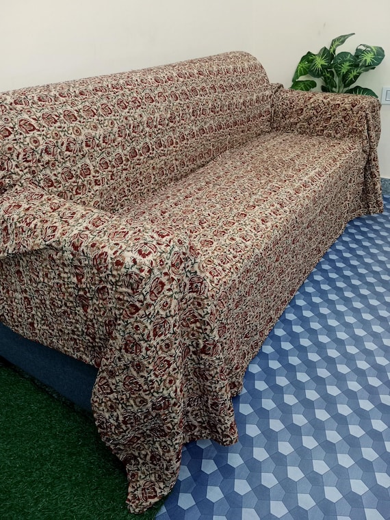 Floral Kantha Quilt Handmade Cotton Kantha Quilt HandBlock Print Bedding Bedspreads Block Print Floral Quilted Light Weight Full Size