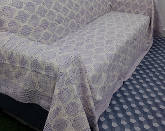 Handmade Kantha Quilt - Indian Block Print Bedding in King Size - Cozy Throw Blanket Ideal for Mother’s Day Gift or Bedroom Makeover