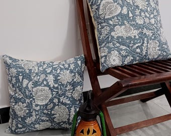 Handmade Kantha Work Hand stitched Pillow Covers Cushion Covers Customize Size Pillows Shames Pillows Hand block Print & Kantha quilt