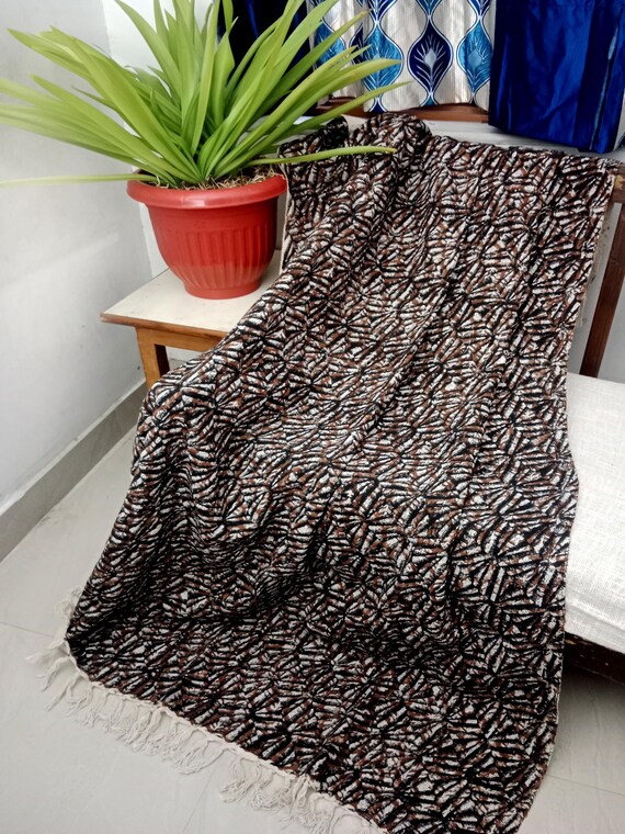 Handmade Bohemian Cotton Throw Blanket, Boho home decor, Soft Cotton Throw Blanket, King/Queen Woven bedding for bedroom Housewarming gift