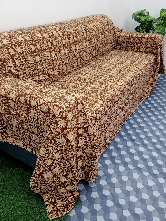 Indian Kantha Quilt Bedspread Bedding Blanket Doona Duvet Pure Cotton King Size Bedding Set Hand Block Print Coverlet Kantha Throw