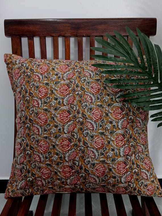 Handmade Kantha Work Hand stitched Pillow Covers Cushion Covers Customize Size Pillows Shames Pillows Hand block Print