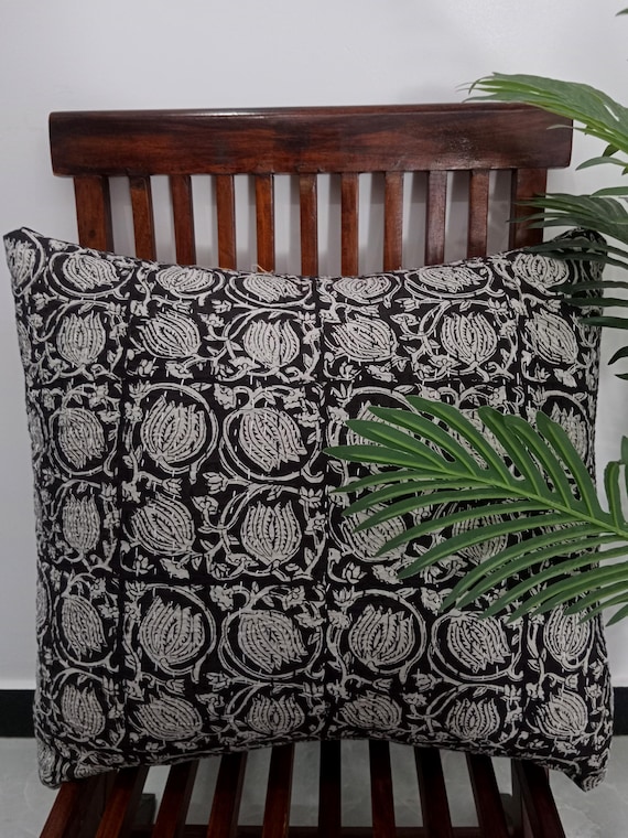 Handmade Kantha Work Hand stitched Pillow Covers Cushion Covers Customize Size Pillows Shames Pillows Hand block Print