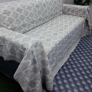 Handmade Kantha Quilt - Indian Block Print Bedding in King Size - Cozy Throw Blanket Ideal for Mother’s Day Gift or Bedroom Makeover