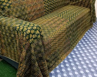 Ajrakh Print Floral Kantha Quilt Handmade Cotton Kantha Quilt HandBlock Print Bedding Bedspreads Block Print Light Weight Full Size Quilt