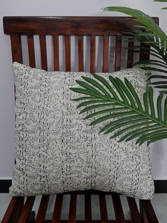 Handmade Kantha Work Hand stitched Pillow Covers Cushion Covers Customize Size Pillows Shames Pillows Hand block Print