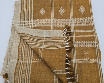 Handwoven Bhujodi Wool Throw Blanket Handmade wool throw Blanket Indian Decor