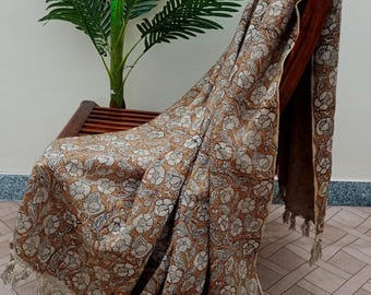 Handmade Cotton Throw Blanket – Boho Handblock Print with Tassels