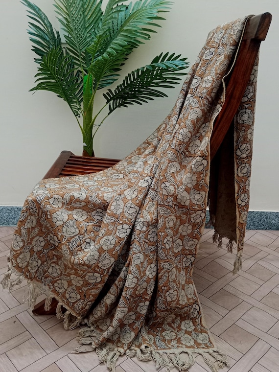Premium Handmade Cotton Throw Blanket – Cozy Boho Blanket with Tassels & Beautiful Handblock Print for Living Room, Couch Bedroom Décor