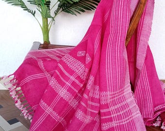 Artisan Handwoven Bhujodi Wool Throw Blanket | Indian Wool Bed Throw for Living Room or Bedroom | Cozy, Natural Home Decor Accent Piece