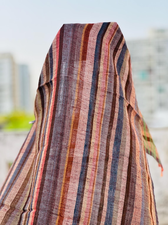 Handmade Bhujodi Wool Throw Blanket | Indian Wool Throw for Sofa or Bed | Cozy Vintage Handwoven Accent for Cottage or Rustic Home Decor