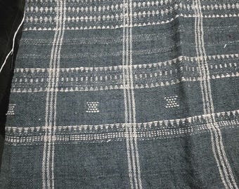 Handwoven Bhujodi Wool Throw Blanket | Teal Green Indian Decor