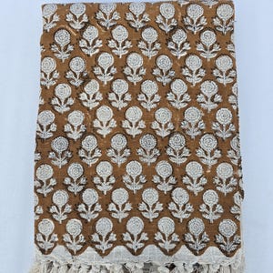 Handmade Cotton blanket and throws for bedroom, Hand block printed throw blanket, Floral throw blanket, Unique holiday gift for mom.