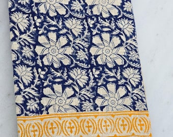 Vintage Inspired Throw Handmade Throw Floral Print Cotton Blanket Decorative with Tassels Hand Loomed early American bed throws