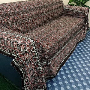 Flowers Print Floral Kantha Quilt Handmade Cotton Kantha Quilt HandBlock Print Bedding Bedspreads Block Print Light Weight Full Size Quilt