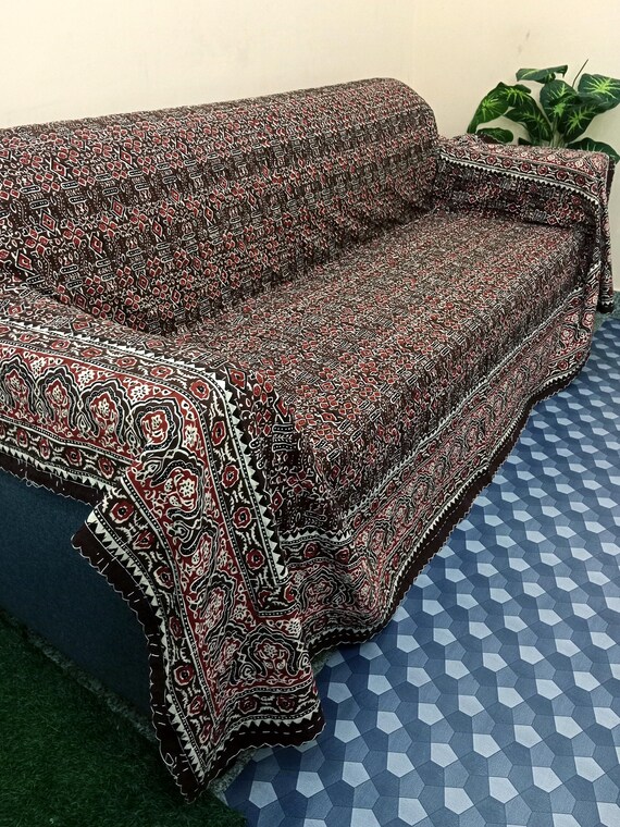 Flowers Print Floral Kantha Quilt Handmade Cotton Kantha Quilt HandBlock Print Bedding Bedspreads Block Print Light Weight Full Size Quilt