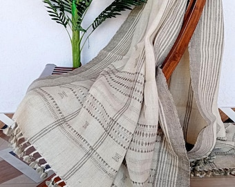 Indian Wool Bed Cover | Bhujodi Blanket | Handwoven Wool Throw Blanket | Traditional Kutch Wool for Bed or Sofa