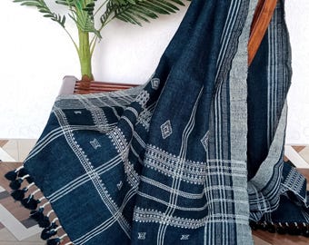 Indian Wool Throw for Sofa or Bed | Handmade Bhujodi Woolen Throw Blanket | Cozy Vintage Handwoven Accent for Cottage or Rustic Home Decor