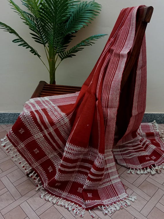 Handmade Bhujodi Heavy Work Wool Throw Blanket | Indian Wool Throw for Sofa or Bed | Cozy Vintage Handwoven Accent for Cottage or Rustic