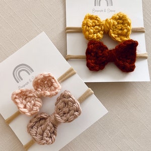Baby girl crochet bow headband