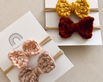 Baby girl crochet bow headband