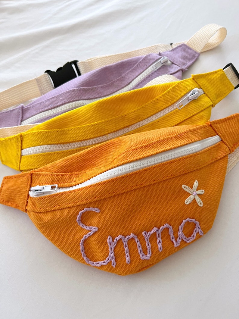 Childrens name embroidered belt bag/fanny pack image 1