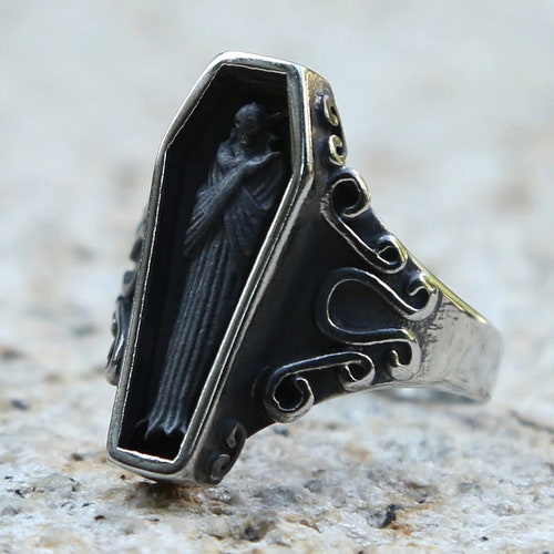 Vampire Coffen. Gothic Ring Custom Made. Gothic Jewellery. Etsy