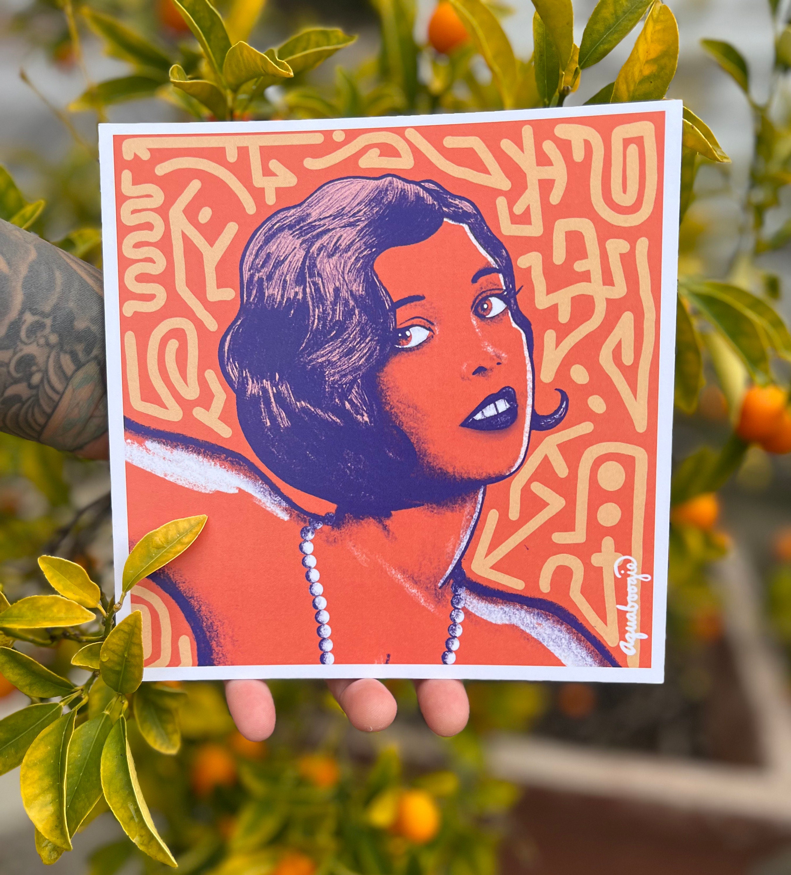 Golden Age Babe Mini Print - Etsy