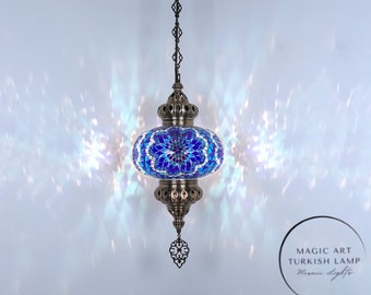 Turkish Mosaic Hanging Lamp Big Globe Pendant Lights