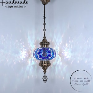 Turkish Mosaic Hanging Lamp Big Globe Pendant Lights
