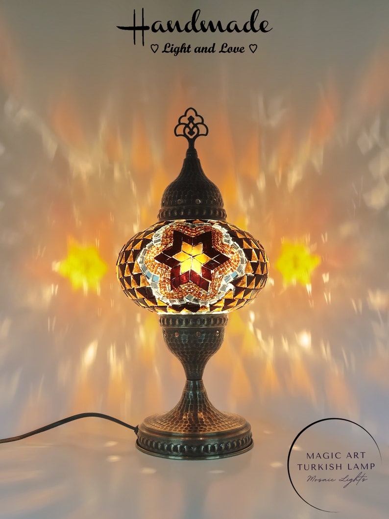 Turkish Mosaic Table Lamp Colorful Color image 8