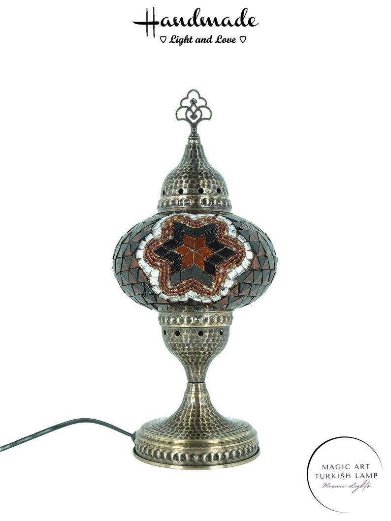 Turkish Mosaic Table Lamp Colorful Color image 9