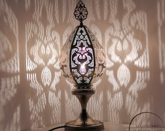 Lampada da tavolo marocchina, Lampada da comodino turca, Luci da scrivania marocchine, Lampada Lanterna marocchina, Lampada da scrivania turca, Lampada da comodino marocchina