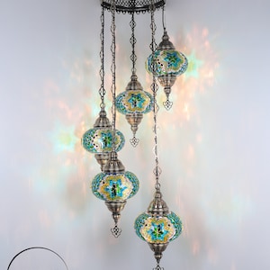 Mosaic Chandelier 5 Globe Extra Chain Plug Cable