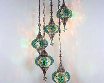 Mosaic Chandelier 5 Globe Extra Chain Plug Cable
