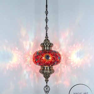Turkish Mosaic Hanging Lamp Big Globe Pendant Lights