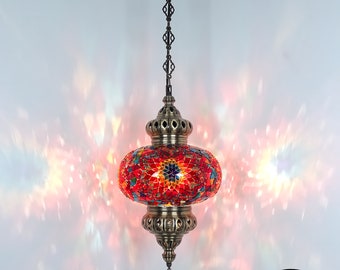 Turkish Mosaic Hanging Lamp Big Globe Pendant Lights