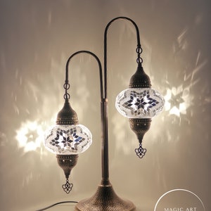 2 Globes Mosaic Table Lamp,