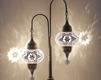 2 Kugeln Mosaik Tischlampe,