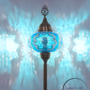 Turkish Mosaic Floor Bedside Lamp, Turkish Colorful Standing Lamp, Stained Glass Floor Lamp, Turkish Standing Lights, Morrocan Floor Lamp