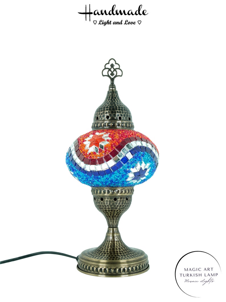 Turkish Mosaic Table Lamp Colorful Color image 3