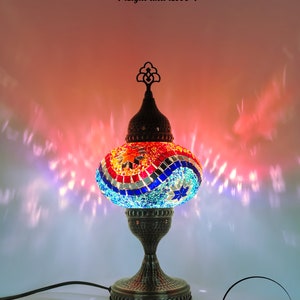 Turkish Mosaic Table Lamp Colorful Color image 2