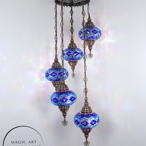 Handmade Extra Chain Ceiling Lamp, Turkish Ceiling Lamp, Turkish Mosaic Light, Morrocan Hanging Lamp, Turkish Ceiling Lantern